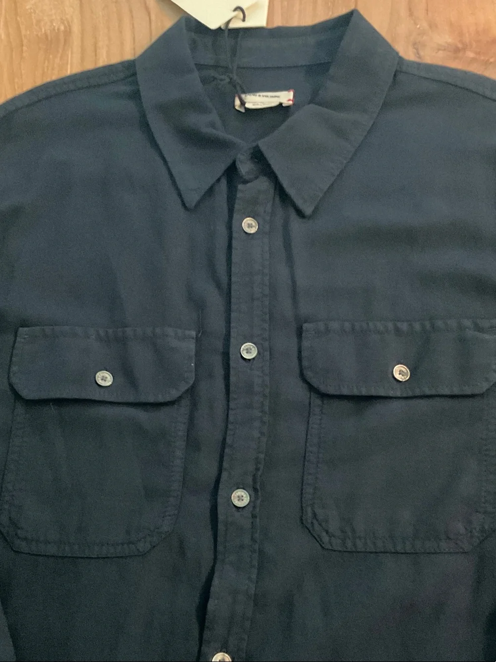 Zadig&Voltare Navy Stan Button-Up Utility Shirt